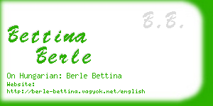 bettina berle business card